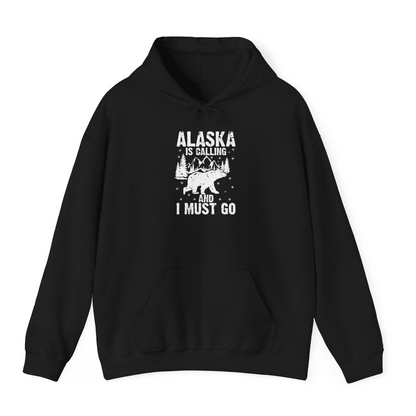 Alaska Is Calling Bear Mountain Wilderness Adventure Vintage Shirt — Hoodie Hoodie – Black – Alaska Cruise Shirts