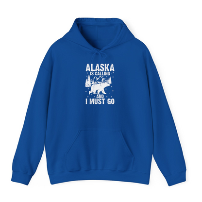 Alaska Is Calling Bear Mountain Wilderness Adventure Vintage Shirt — Hoodie Hoodie – Royal – Alaska Cruise Shirts