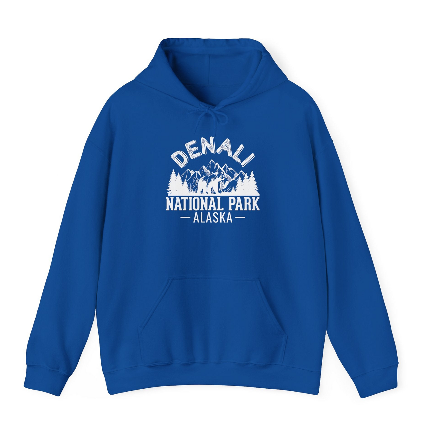 Denali National Park Bear Mountains Vintage Alaska Nature Shirt — Hoodie Hoodie – Royal – Alaska Cruise Shirts