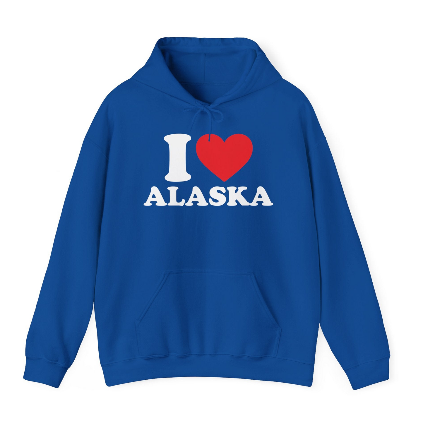 I Love Alaska Shirt Hoodie – Royal – Alaska Cruise Shirts