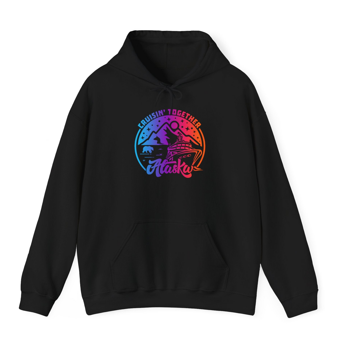 Alaska Cruise Shirt Hoodie – Black – Alaska Cruise Shirts
