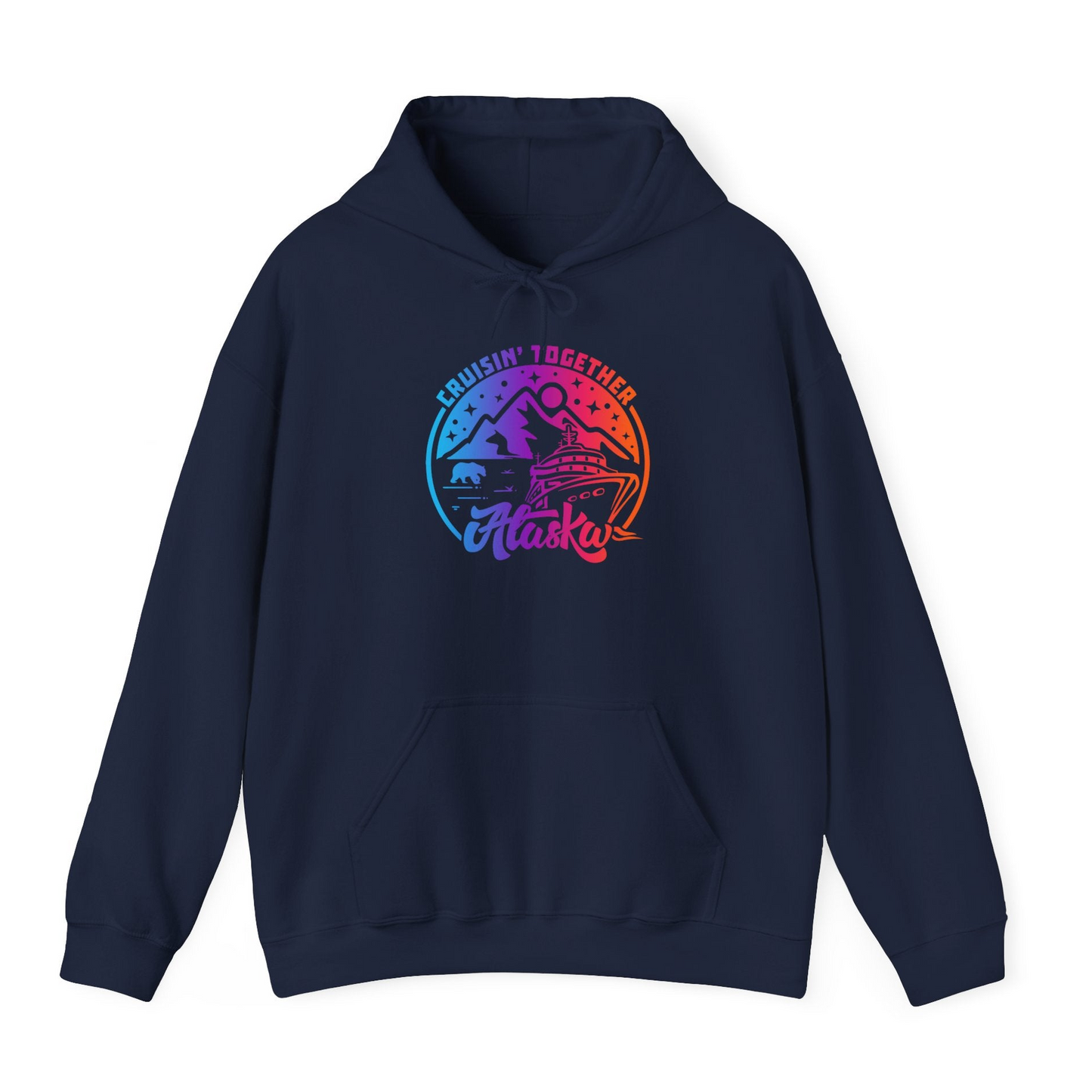 Alaska Cruise Shirt Hoodie – Navy – Alaska Cruise Shirts
