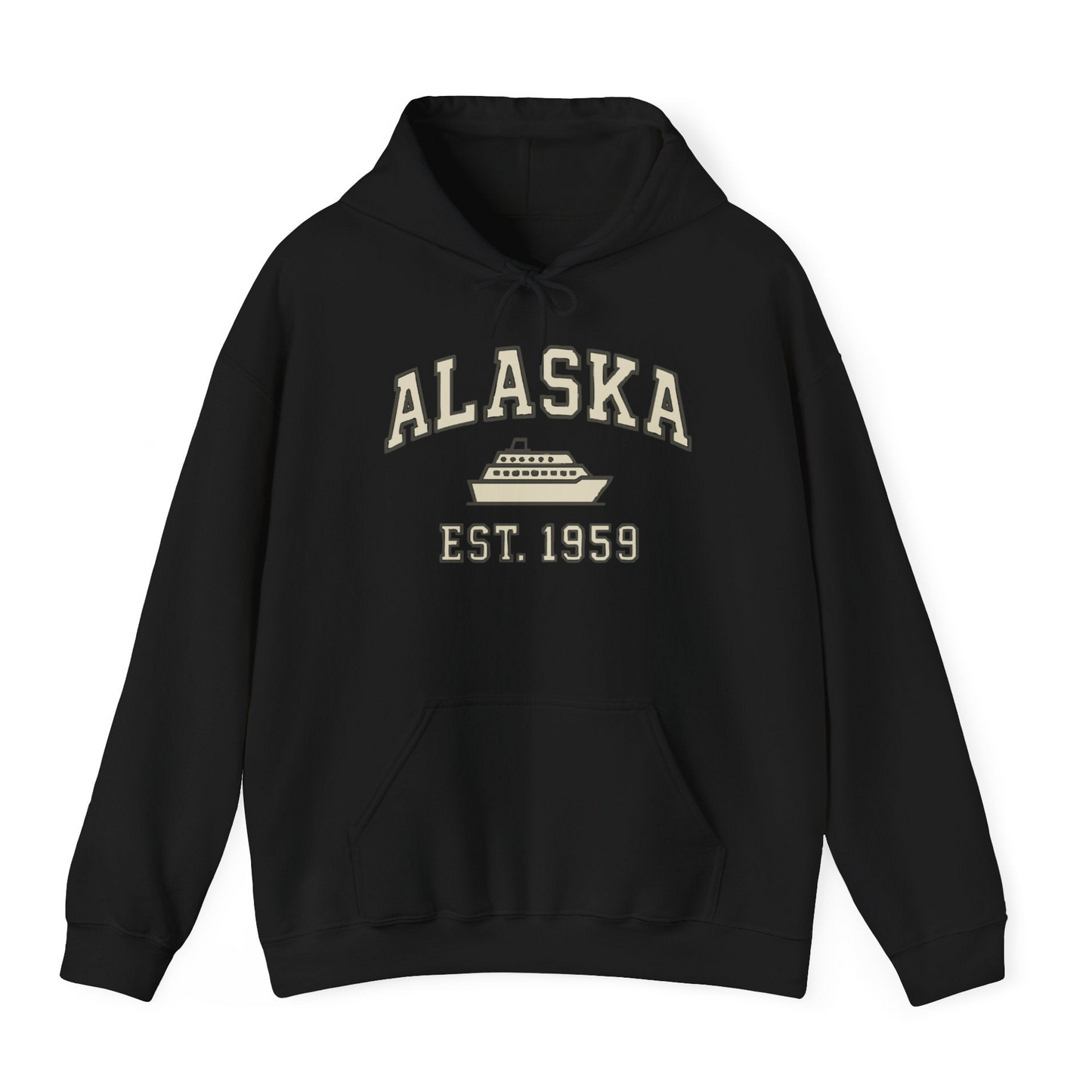 Alaska Cruise Shirt Hoodie – Black – Alaska Cruise Shirts
