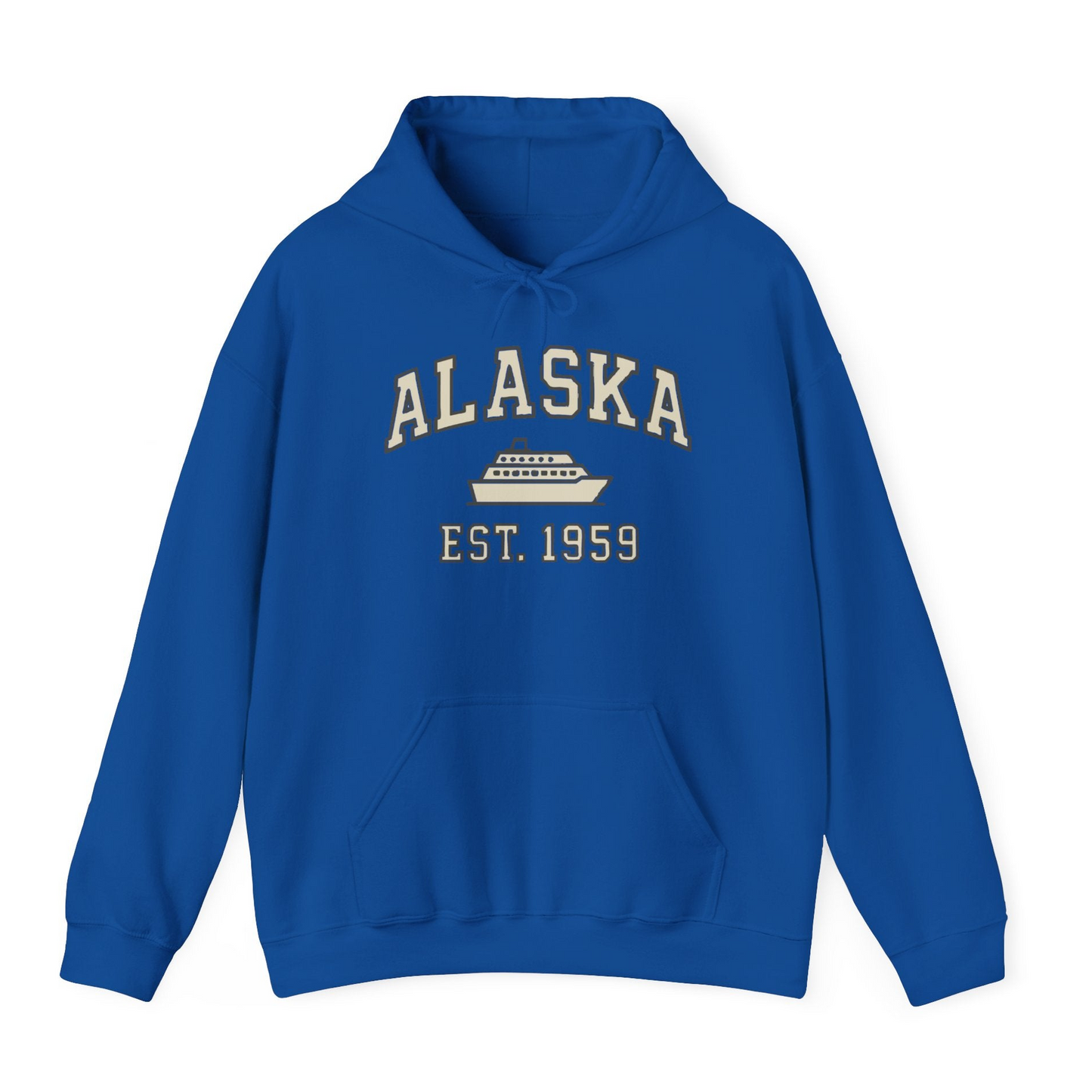 Alaska Cruise Shirt Hoodie – Royal – Alaska Cruise Shirts