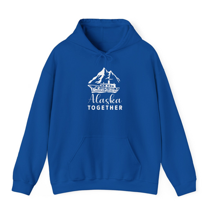 Cruising Alaska Together Mountains and Ship Family Cruise Shirt — Hoodie Hoodie – Royal – Alaska Cruise Shirts