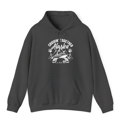 Alaska Cruise Adventure Shirt Hoodie – Dark Heather – Alaska Cruise Shirts