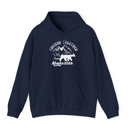 Cruisin Together Alaska 2026 Bear Mountain Group Cruise Shirt — Hoodie Hoodie – Navy – Alaska Cruise Shirts