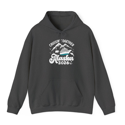 Alaska Cruise Adventure Shirt Hoodie – Dark Heather – Alaska Cruise Shirts