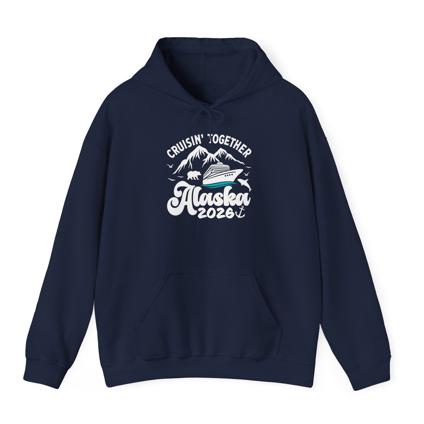 Alaska Cruise Adventure Shirt Hoodie – Navy – Alaska Cruise Shirts