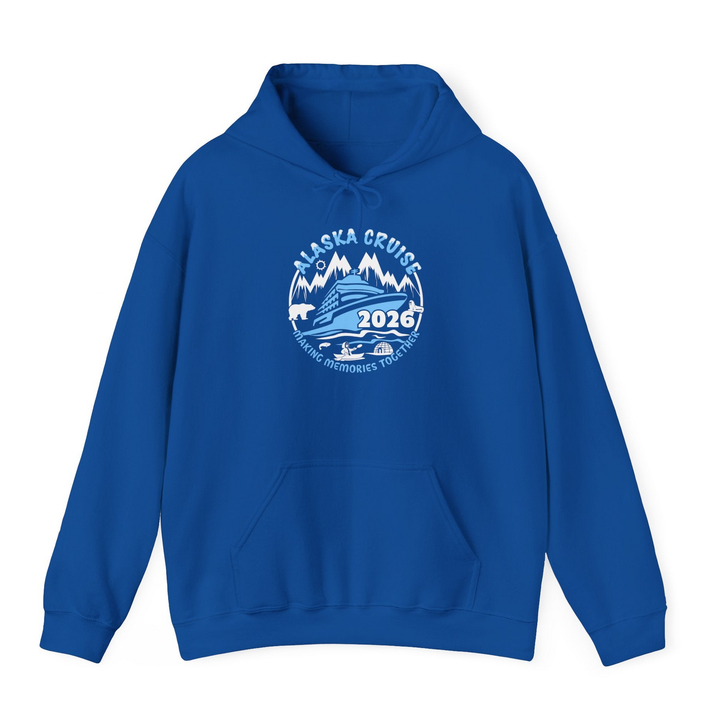 Alaska Cruise 2026 Shirt Hoodie – Royal – Alaska Cruise Shirts