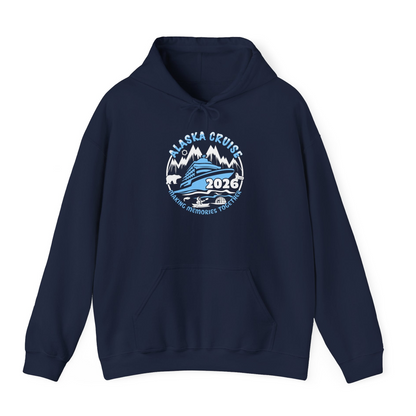 Alaska Cruise 2026 Shirt Hoodie – Navy – Alaska Cruise Shirts