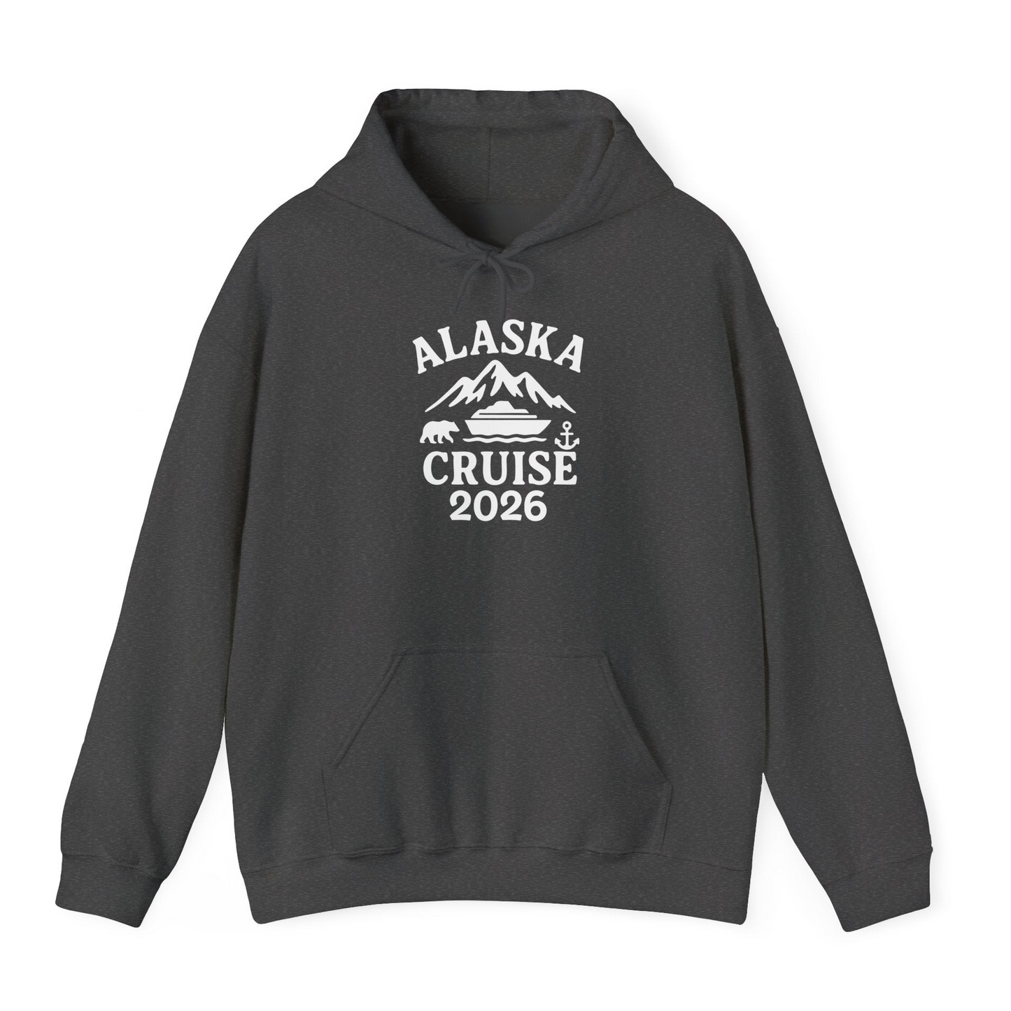 Alaska Cruise 2026 Shirt Hoodie – Dark Heather – Alaska Cruise Shirts