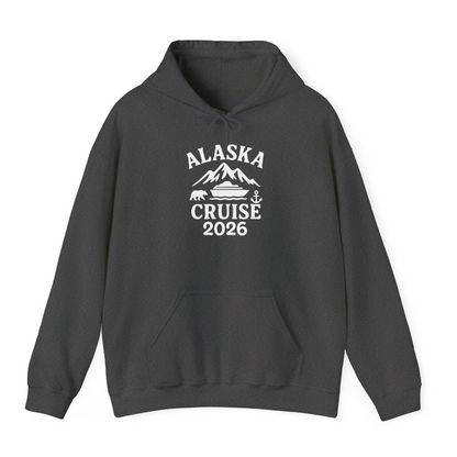 Alaska Cruise 2026 Shirt Hoodie – Dark Heather – Alaska Cruise Shirts