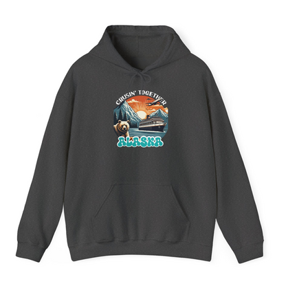 Alaska Cruise Shirt Hoodie – Dark Heather – Alaska Cruise Shirts