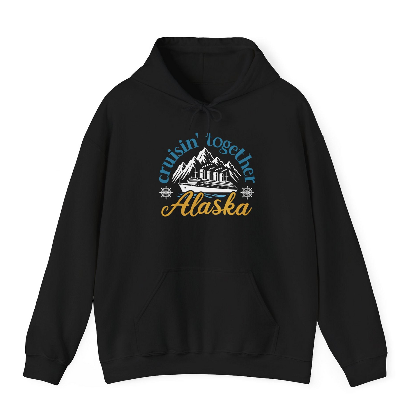 Alaska Cruise Adventure Shirt Hoodie – Black – Alaska Cruise Shirts