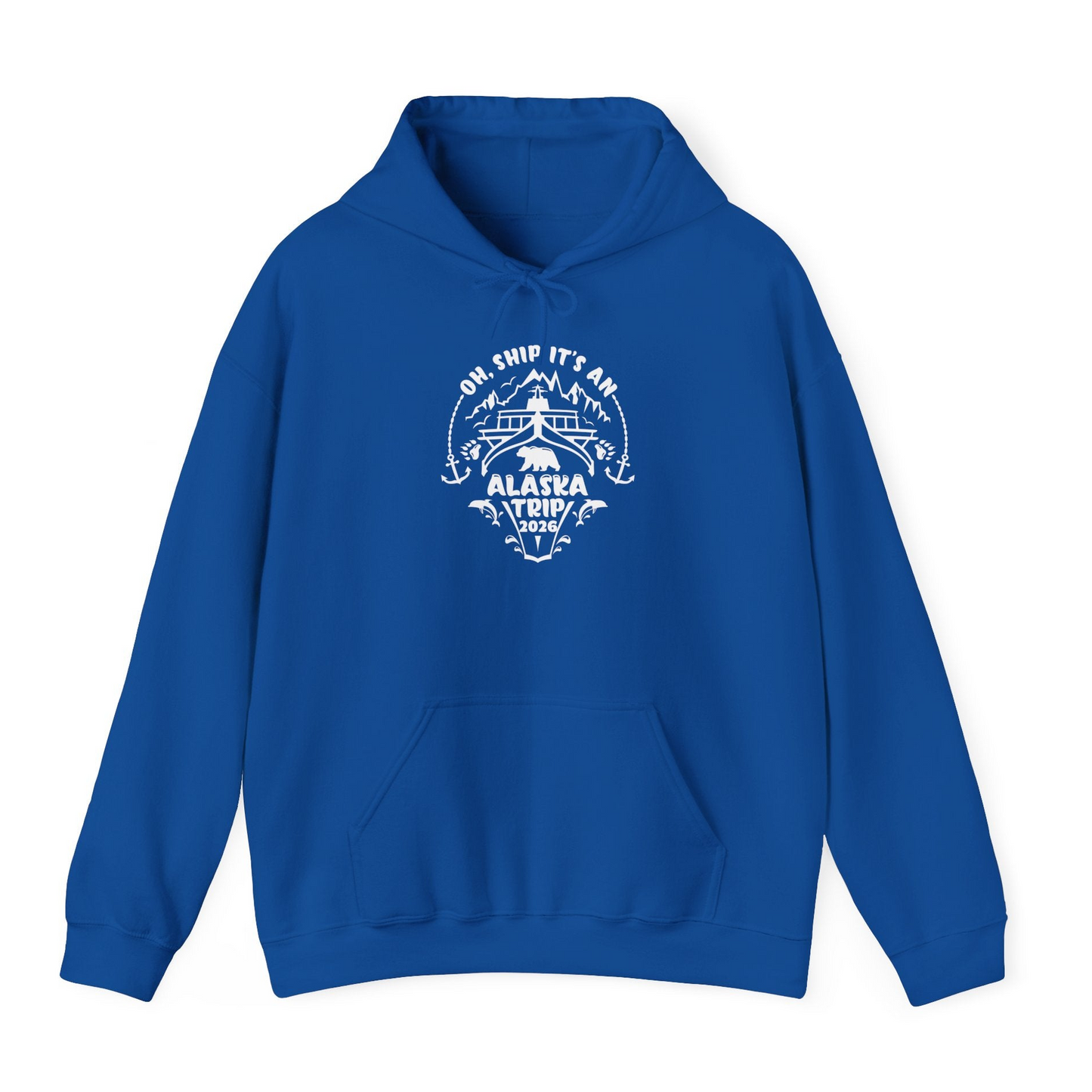 Oh Ship It’s an Alaska Trip 2026 Cruise and Wildlife Shirt — Hoodie Hoodie – Royal – Alaska Cruise Shirts