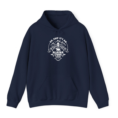 Oh Ship It’s an Alaska Trip 2026 Cruise and Wildlife Shirt — Hoodie Hoodie – Navy – Alaska Cruise Shirts