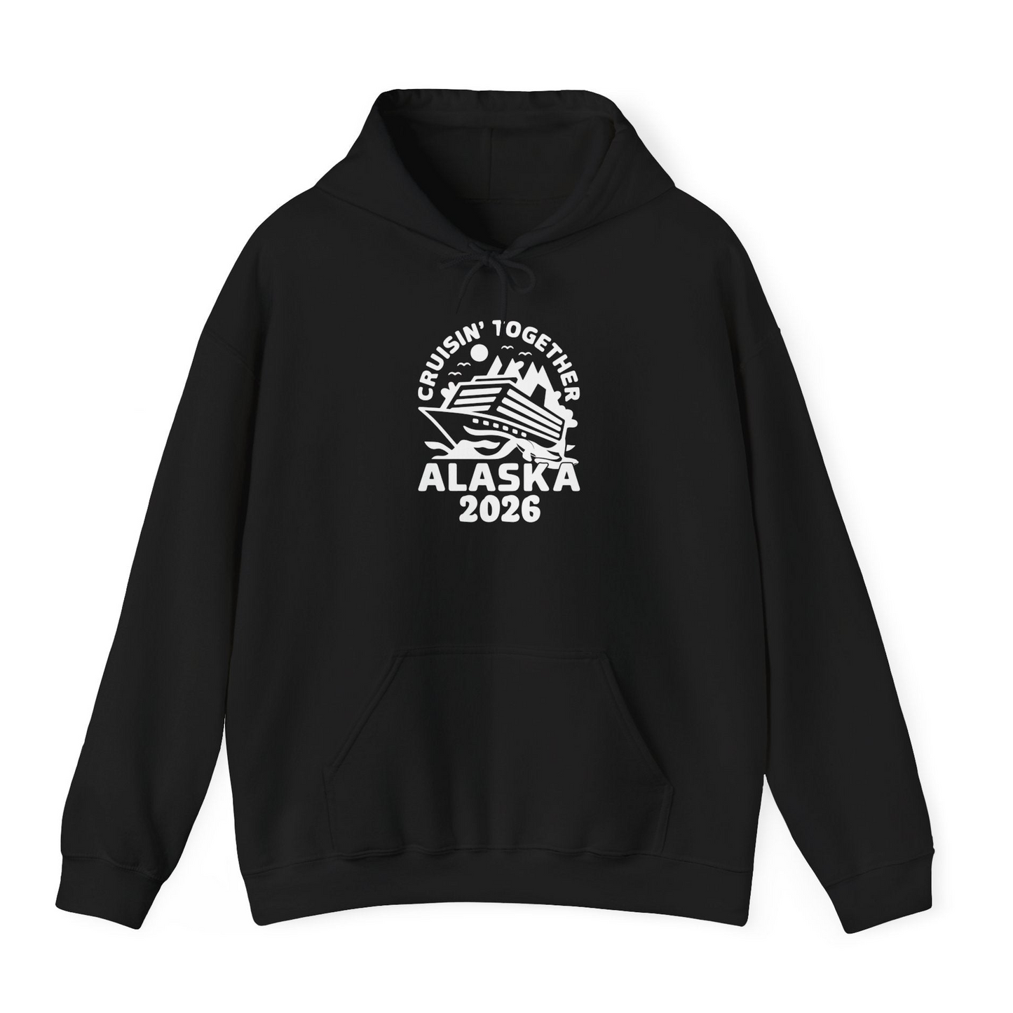 Cruisin Together Alaska Cruise Shirt Hoodie – Black – Alaska Cruise Shirts