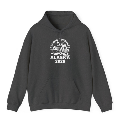 Cruisin Together Alaska Cruise Shirt Hoodie – Dark Heather – Alaska Cruise Shirts