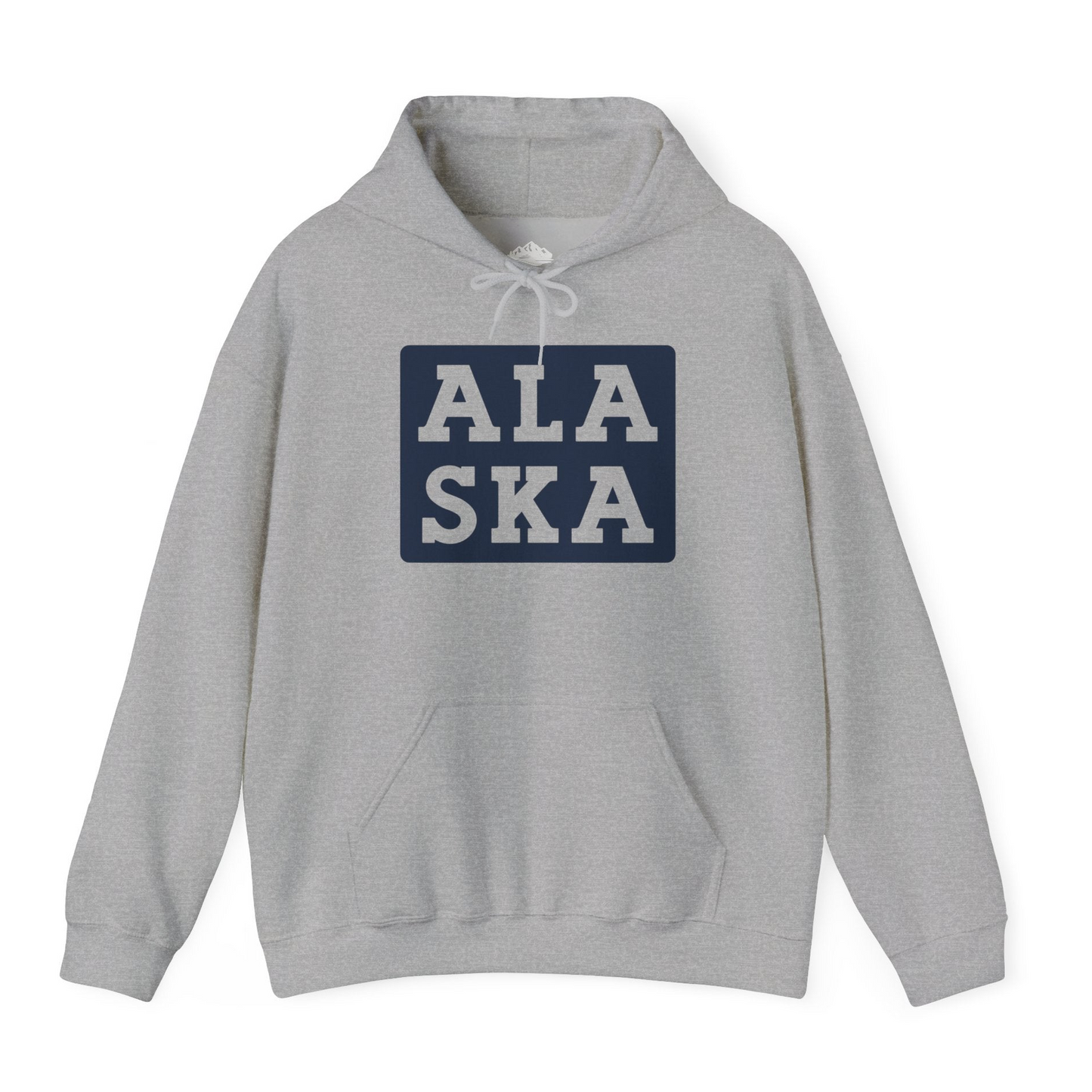 Bold Alaska Block Text Shirt Hoodie – Sport Grey – Alaska Cruise Shirts
