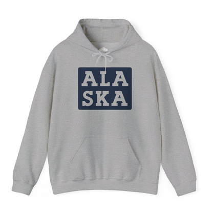 Bold Alaska Block Text Shirt Hoodie – Sport Grey – Alaska Cruise Shirts