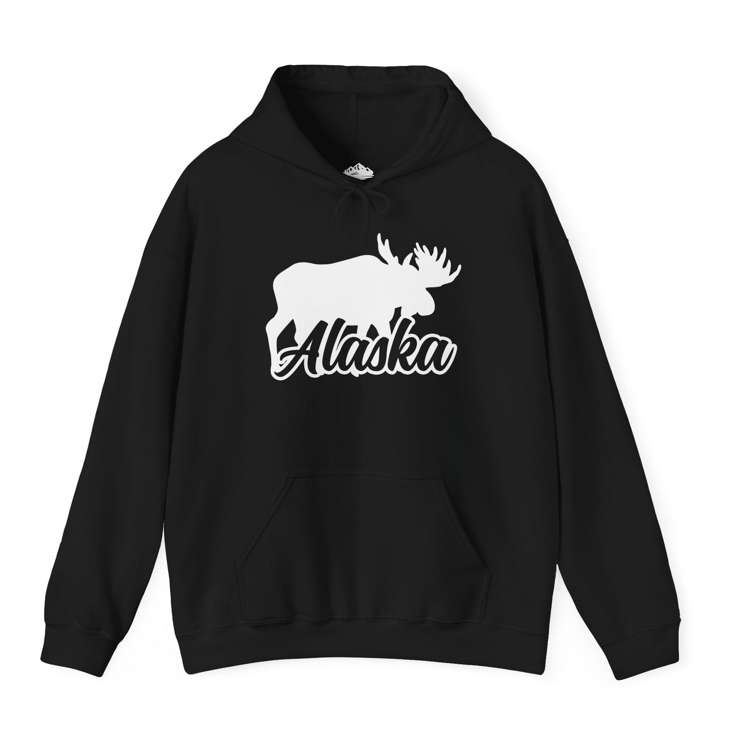 Alaska Moose Wildlife Silhouette Shirt Hoodie – Black – Alaska Cruise Shirts