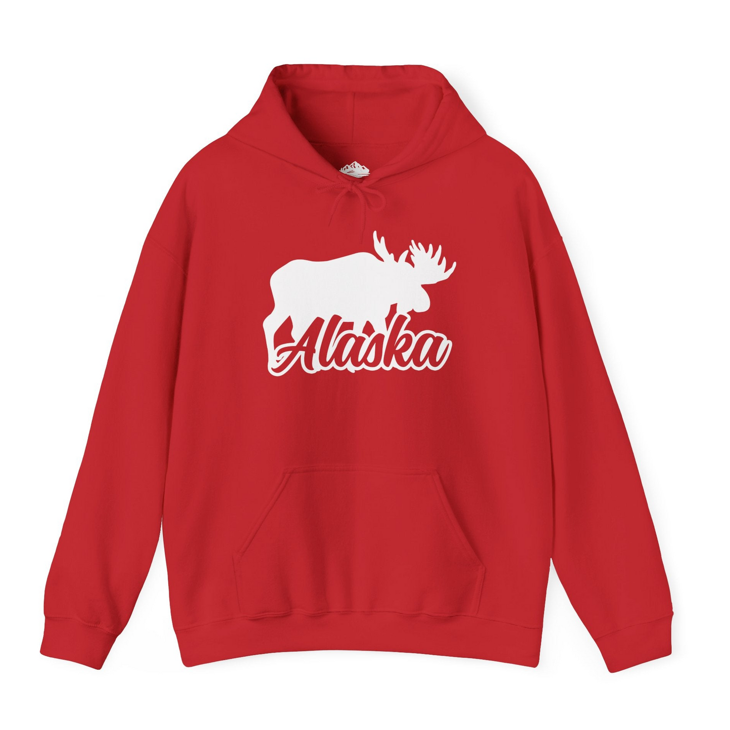 Alaska Moose Wildlife Silhouette Shirt Hoodie – Red – Alaska Cruise Shirts