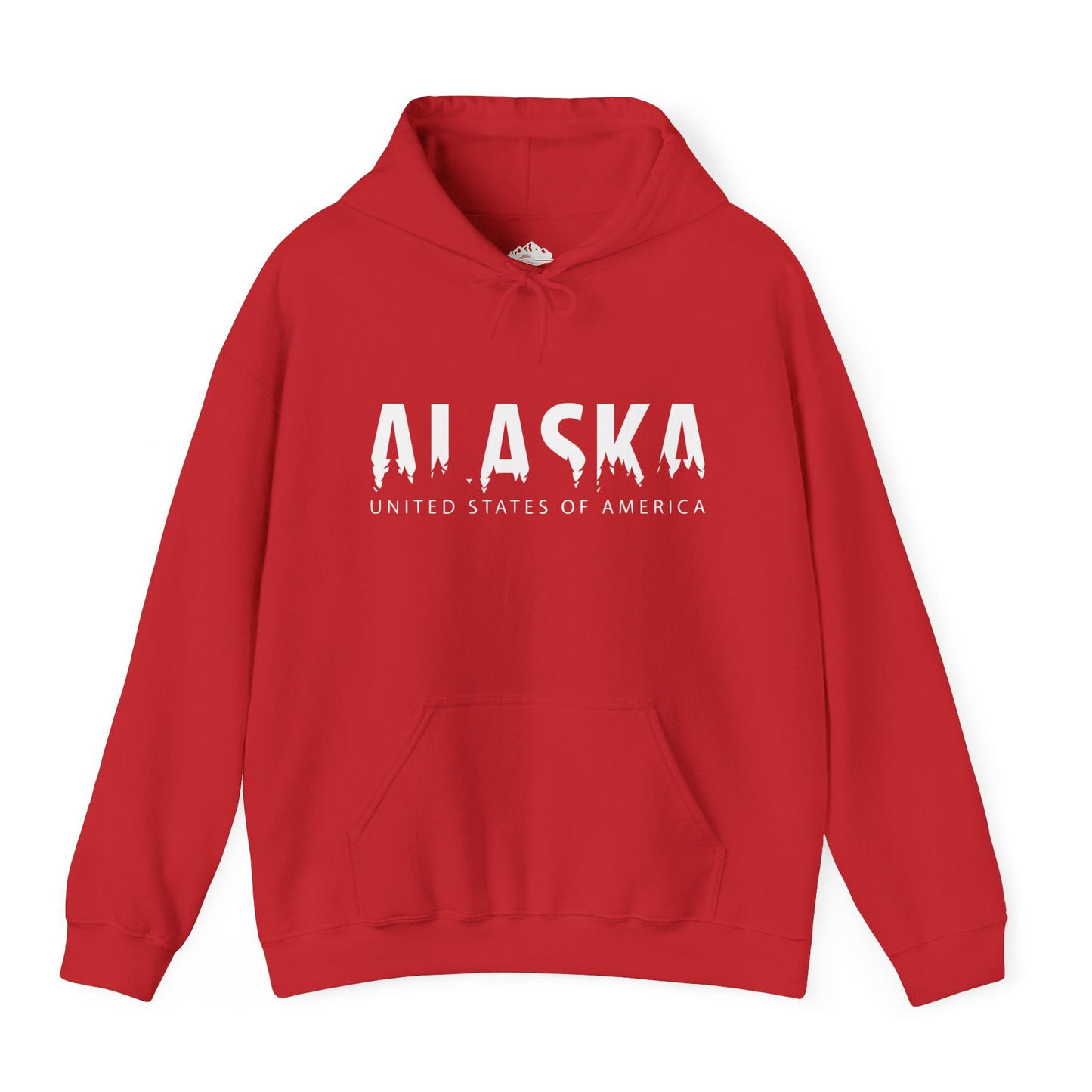 Alaska United States Typography Shirt Hoodie – Red – Alaska Cruise Shirts