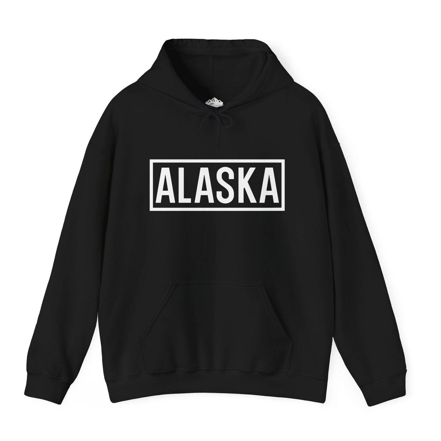 Alaska Bold Text Minimalist Monochrome Graphic Shirt for Travelers — Hoodie Hoodie – Black – Alaska Cruise Shirts