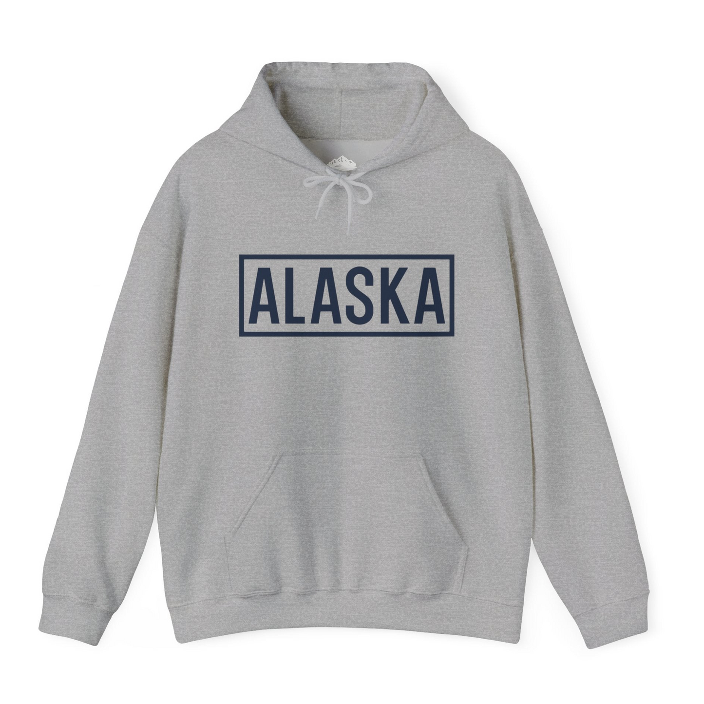 Alaska Bold Text Minimalist Monochrome Graphic Shirt for Travelers — Hoodie Hoodie – Sport Grey – Alaska Cruise Shirts