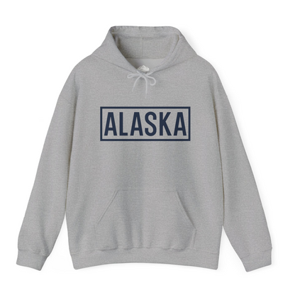 Alaska Bold Text Minimalist Monochrome Graphic Shirt for Travelers — Hoodie Hoodie – Sport Grey – Alaska Cruise Shirts