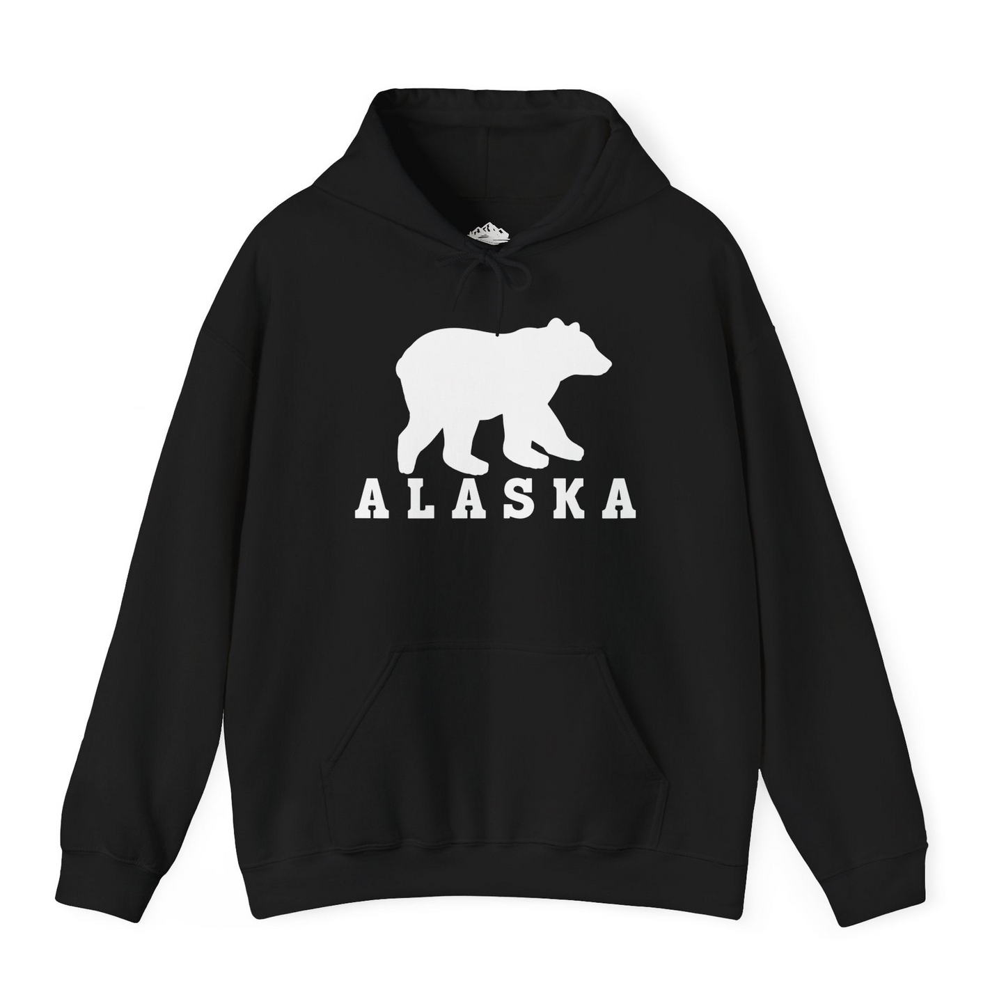 Alaska Bear Silhouette Shirt Hoodie – Black – Alaska Cruise Shirts