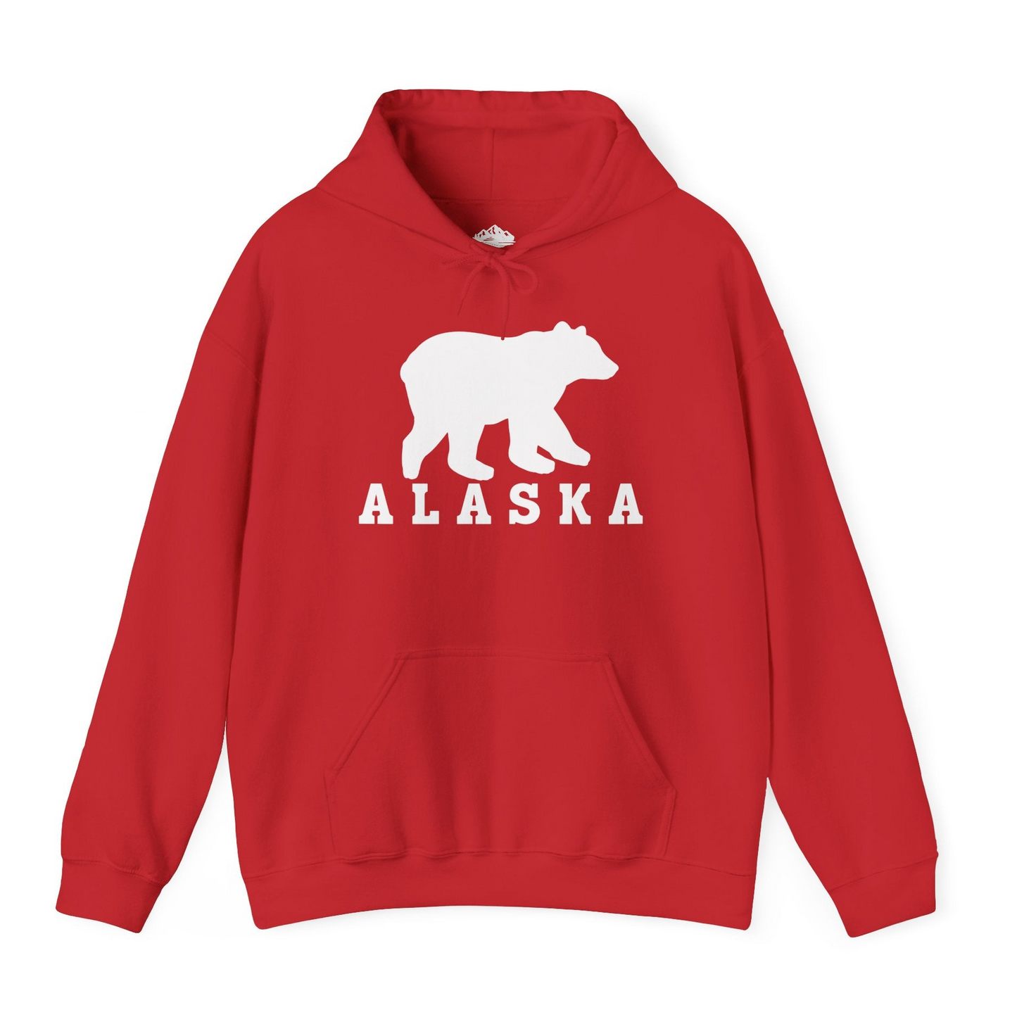 Alaska Bear Silhouette Shirt Hoodie – Red – Alaska Cruise Shirts