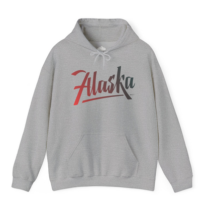 Alaska Script Wordmark Shirt Hoodie – Sport Grey – Alaska Cruise Shirts