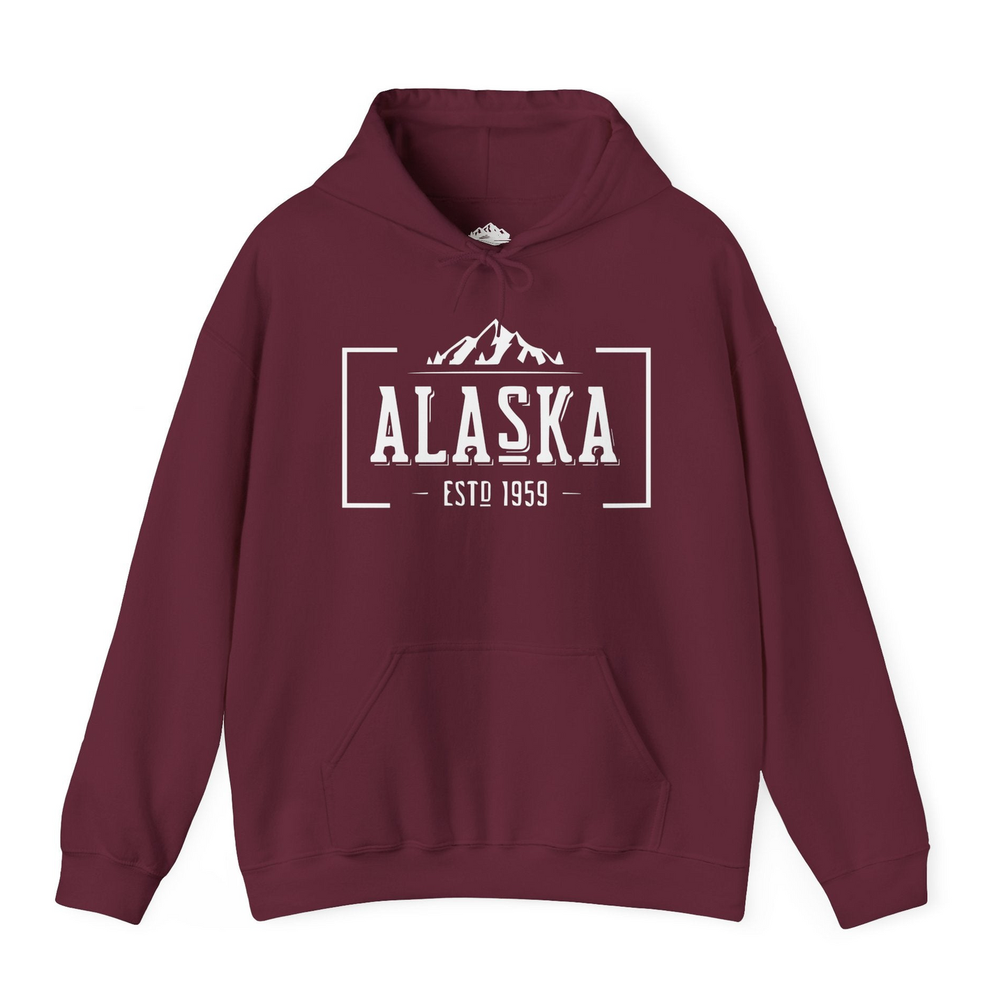 Vintage Alaska Estd 1959 Shirt Hoodie – Maroon – Alaska Cruise Shirts