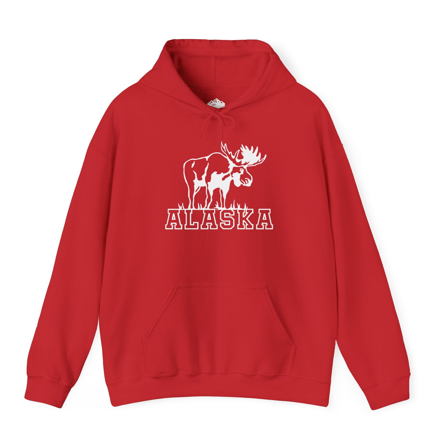 Alaska Moose Silhouette Shirt Hoodie – Red – Alaska Cruise Shirts