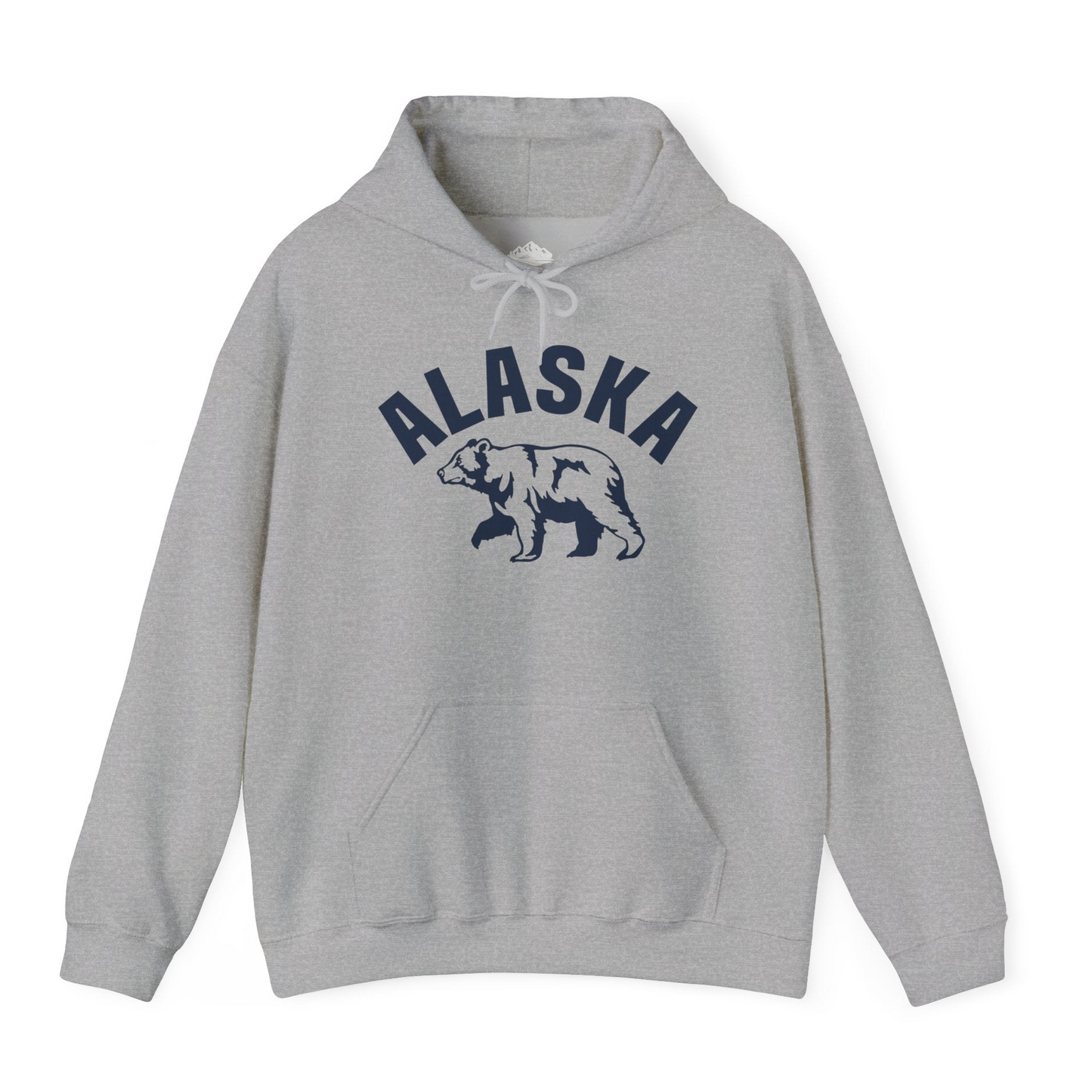 Alaska Bear Silhouette Wildlife Shirt Hoodie – Sport Grey – Alaska Cruise Shirts