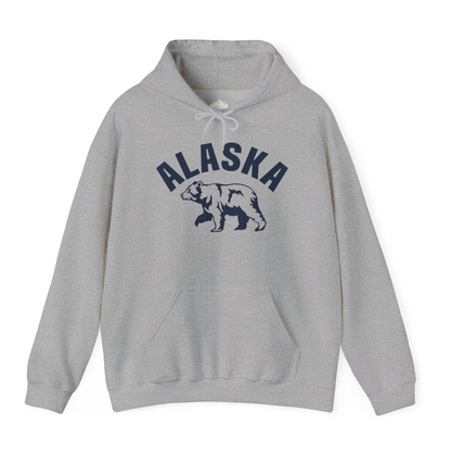 Alaska Bear Silhouette Wildlife Shirt Hoodie – Sport Grey – Alaska Cruise Shirts