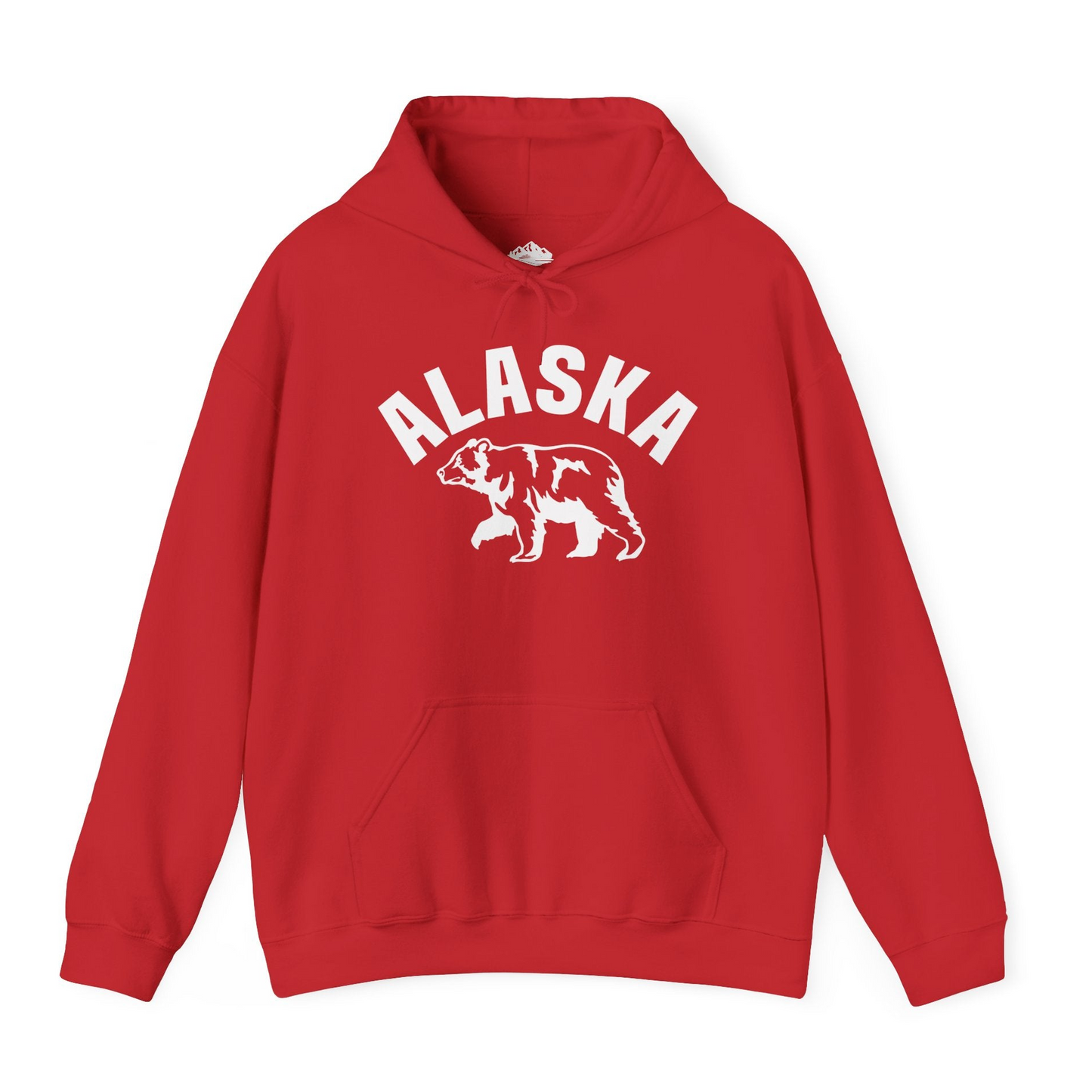 Alaska Bear Silhouette Wildlife Shirt Hoodie – Red – Alaska Cruise Shirts