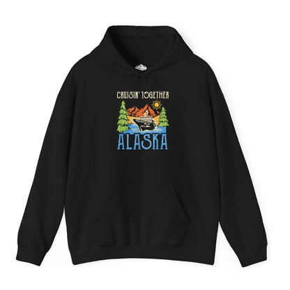 Alaska Cruise Adventure Nature Landscape Retro Family Shirt — Hoodie Hoodie – Black – Alaska Cruise Shirts