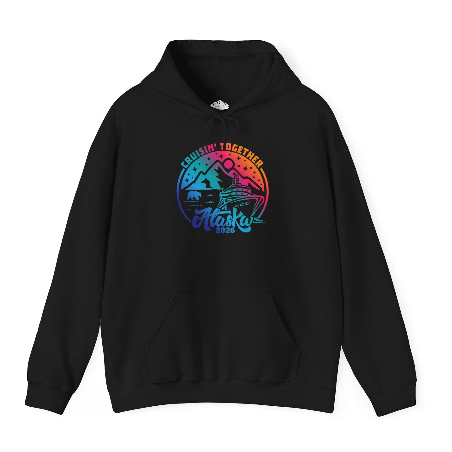 Alaska Cruise Adventure Mountains Wildlife Retro Family Group Shirt 2026 — Hoodie Hoodie – Black – Alaska Cruise Shirts