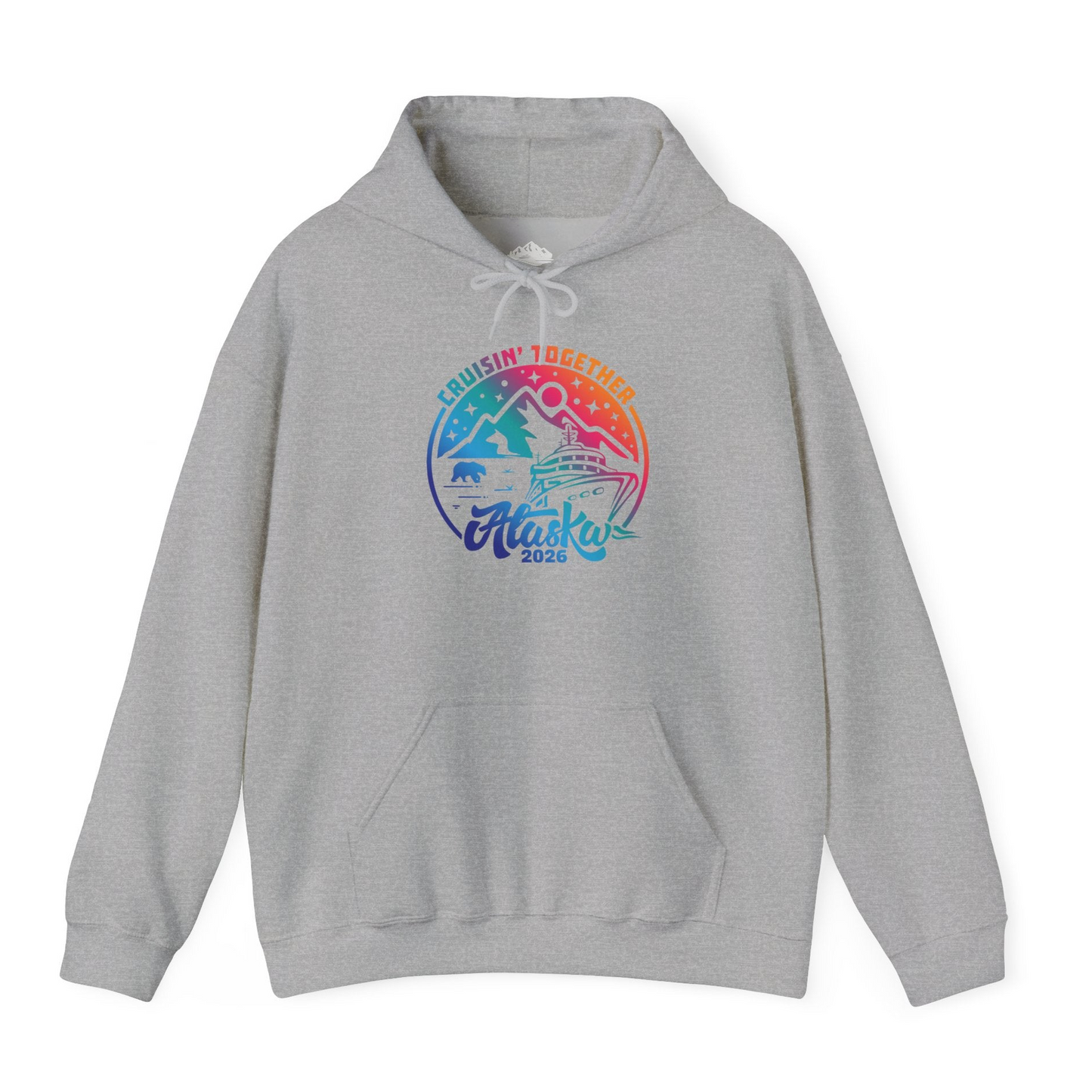Alaska Cruise Adventure Mountains Wildlife Retro Family Group Shirt 2026 — Hoodie Hoodie – Sport Grey – Alaska Cruise Shirts