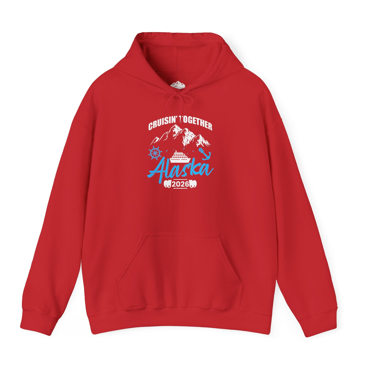 Alaska Cruise Group Adventure Shirt Hoodie – Red – Alaska Cruise Shirts