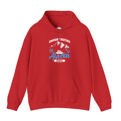 Alaska Cruise Group Adventure Shirt Hoodie – Red – Alaska Cruise Shirts