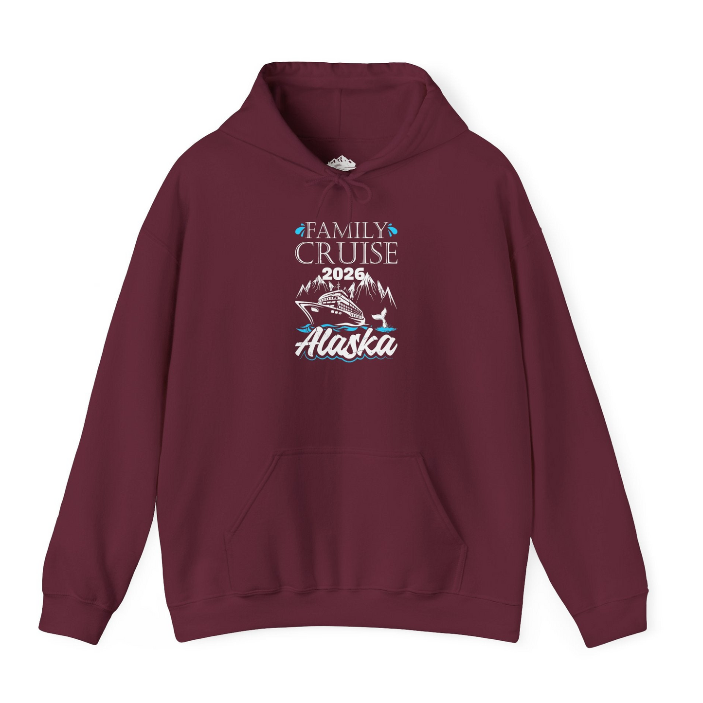 Alaska Family Cruise Shirt Hoodie – Maroon – Alaska Cruise Shirts