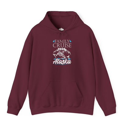 Alaska Family Cruise Shirt Hoodie – Maroon – Alaska Cruise Shirts