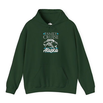 Alaska Family Cruise Shirt Hoodie – Forest Green – Alaska Cruise Shirts