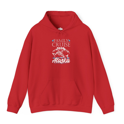 Alaska Family Cruise Shirt Hoodie – Red – Alaska Cruise Shirts