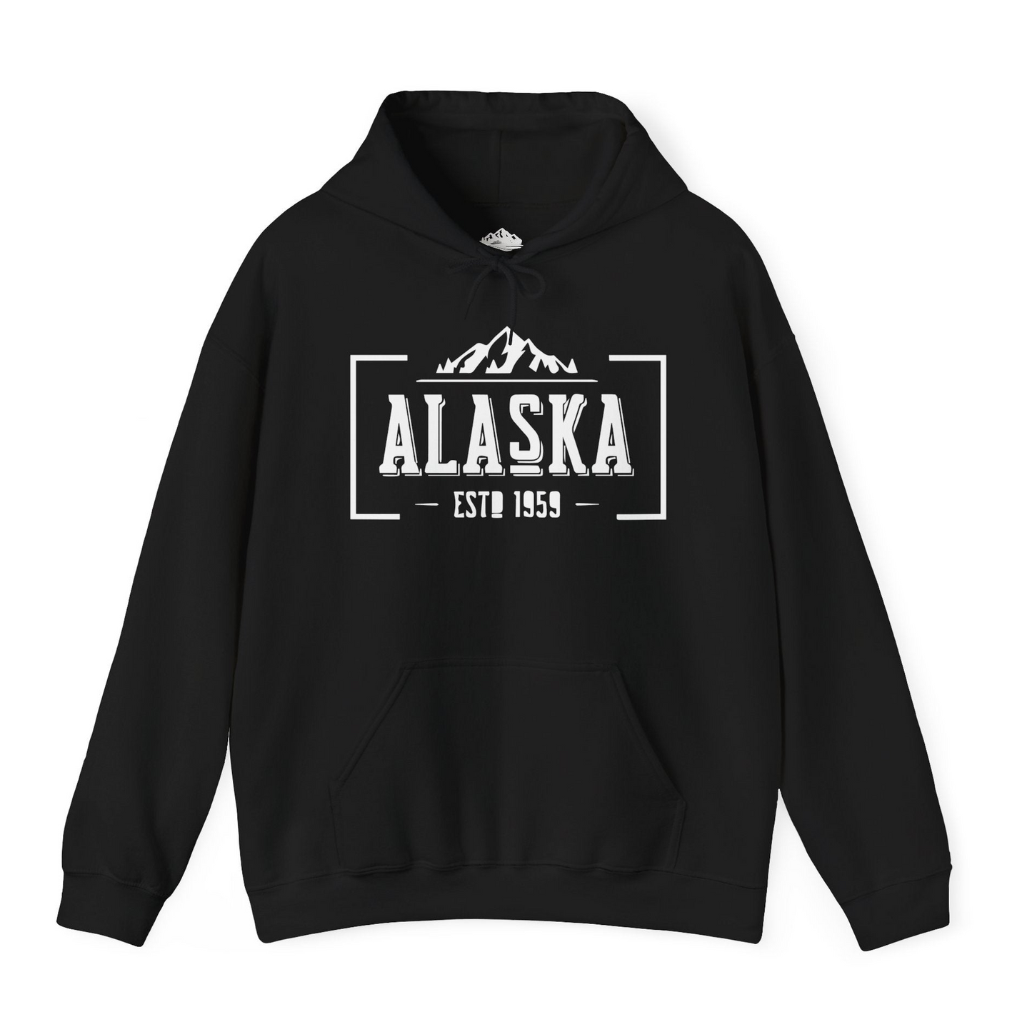 Alaska Mountain Vintage Shirt Hoodie – Black – Alaska Cruise Shirts