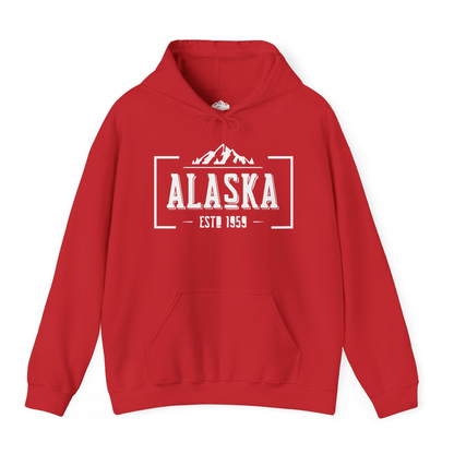Alaska Mountain Vintage Shirt Hoodie – Red – Alaska Cruise Shirts